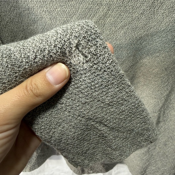 Eileen Fisher 100% Merino Wool Textured Knit Top Sweater Gray Size Small S - Picture 5 of 7